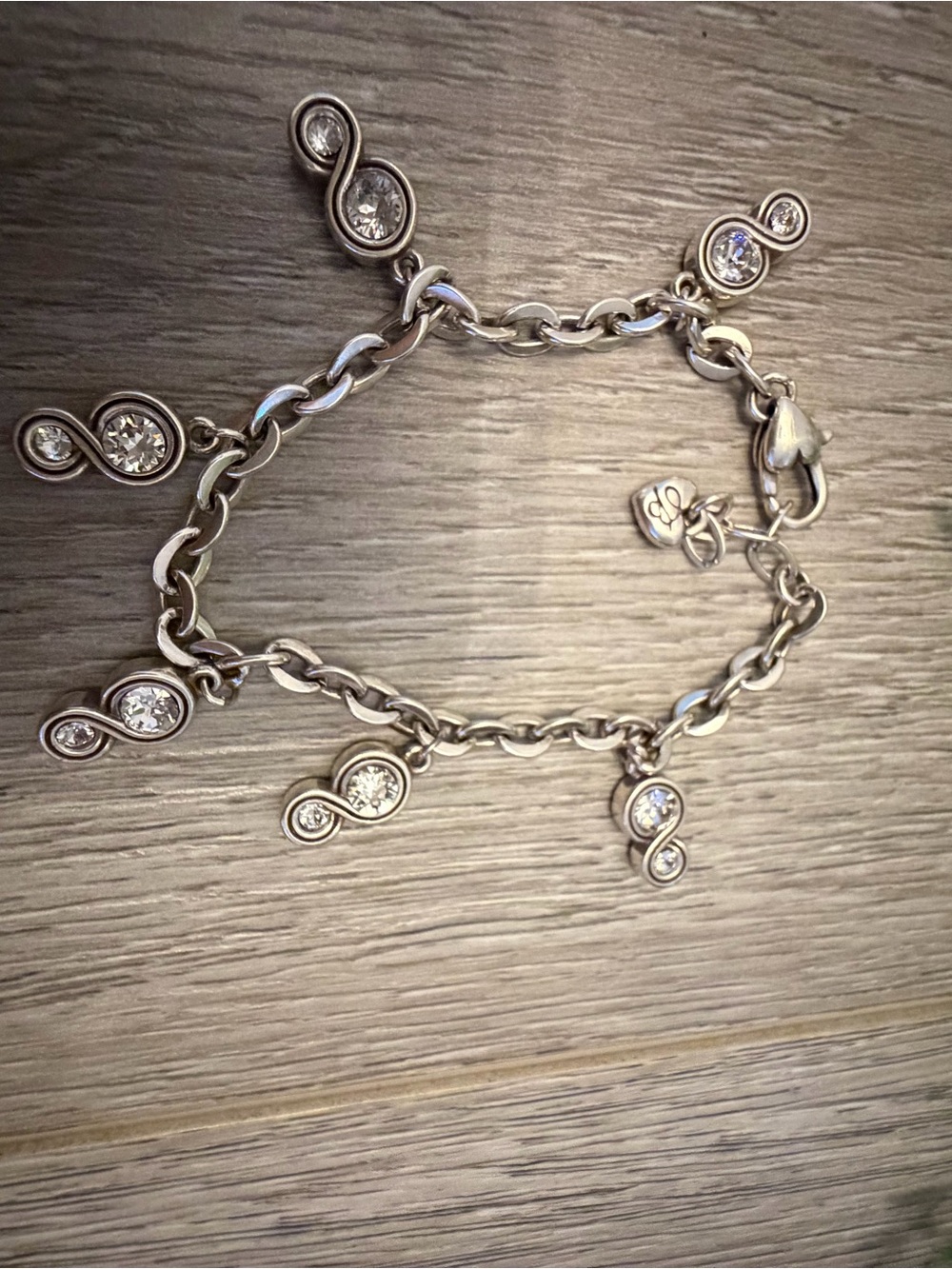 Brighton Silver Crystal Charm Bracelet - Silver